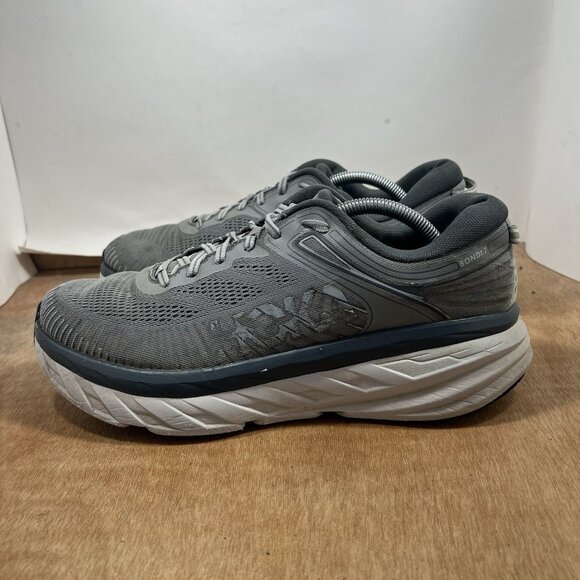 Hoka One One Bondi 7 Men\'s Size 11.5 Running Shoes Gray main image 4